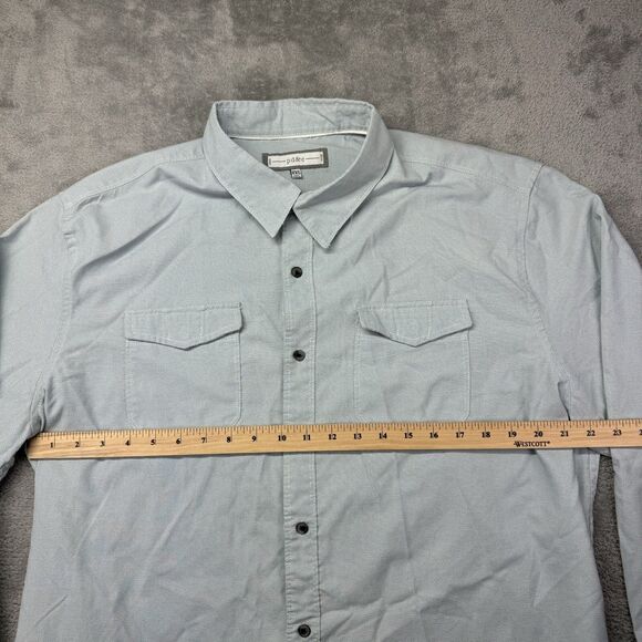 PD & C Shirt Men's Extra Extra Large Blue Long Sleeve Button Up Casual Preppy - Picture 11 of 13